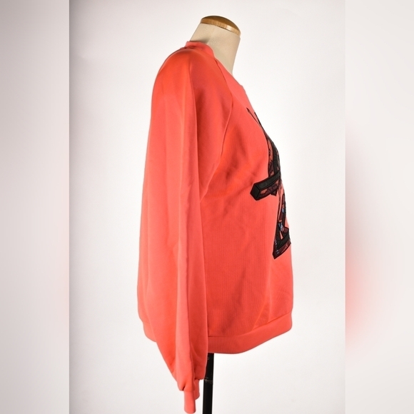 KENZO Electric  Pink Orange Grafiti Logo Cotton Poly Sweatshirt Large Portugal - Picture 4 of 9